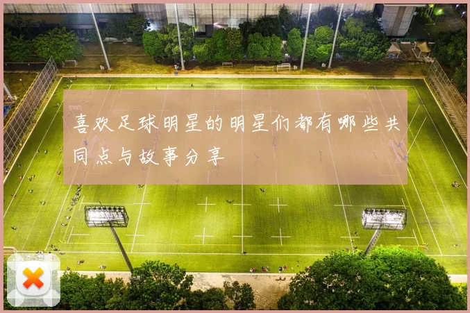 喜欢足球明星的明星们都有哪些共同点与故事分享